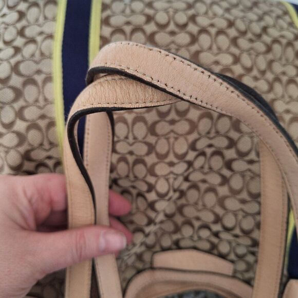 Coach Devin 26131 Brown Canvas/Leather Shoulder/Tote Bag - Picture 6 of 11